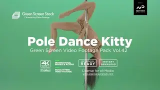 Pole Dance Kitty – Green Screen Video Footage Pack 