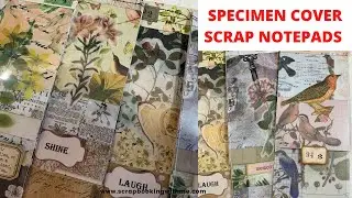 SPECIMEN COVERED SCRAPPY NOTEPADS | SCRAP BUSTING | UP-CYCLE | TUTORIAL