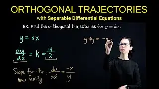 Using separable differential equations to find orthogonal trajectories