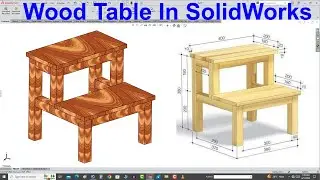 Design Wood Table In SolidWorks Tutorial For Beginner In Hindi/Urdu