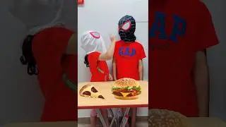 Pizza Vs Hamburger 🍕🍔 Food #spiderman #shorts #shorts #ytshorts