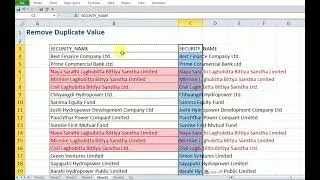 Remove Duplicate Values in a List with Microsoft Excel