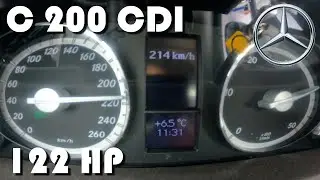 Mercedes-Benz C Class C 200 CDI W203 | 100-200 kmh Acceleration & Top speed on Autobahn