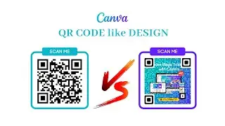 QR CODE like design | Canva tutorial | Canva New Feature