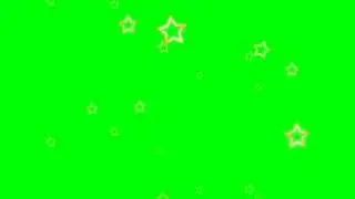stars falling green screen video