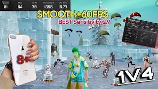 IOS16.7.2 IPhone 8+🔥/ LiViK GamePlay Sensitivity 2023 pubg 2.9 test No Lag
