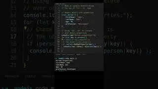 Node.js Object Iteration Techniques: for...in Loop
