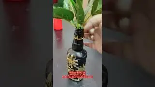 how to decorate glass bottle #airdryclay #howtomake #shorts