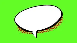 Message bubble green screen animation