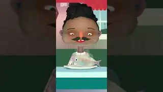 Toca Boca Papa vs fish ready #tocaboca #mukbang #funny #food #game #asmr #cartoon #girlgame