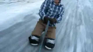 Crazy Ice Ride Down The Street