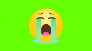 Crying Emoji Green Screen - Chroma Key