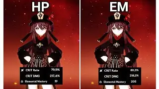 Hu Tao - HP vs EM - Damage Comparison | Genshin Impact