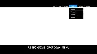 Responsive Dropdown Menu - HTML & CSS
