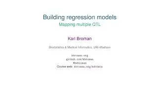 Building regression models: multiple-QTL mapping