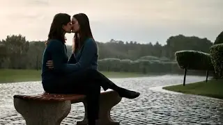 A Rainy Encounter Kisses in the Hidden Garden l Lesbian Kissing Scene