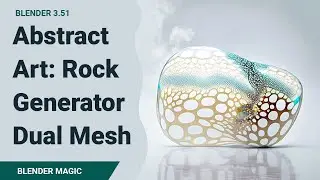 Blender Abstract Art Tutorial Using Rock Generator and Dual Mesh