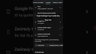 Google hisobni tog‘ri sozlash 
