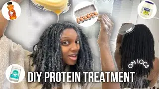 I DID A DIY PROTEIN TREATMENT ON MY INSTANT LOCS + MY LOC FELL OUT ON CAMERA!! *SHOCKING*