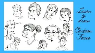 Doodling Cartoon Heads| Character Design tutorials | How to draw Cartoon Faces for beginners