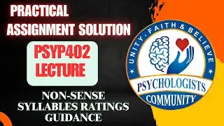 PSYP402 Learning (Non-Sense Syllables) Ratings Lecture | Guidance how get result of participants