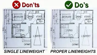 HOW TO USE PROPER LINE WEIGHTS ON YOUR ARCHITECTURAL DRAWINGS.