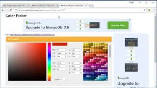 Color picker, códigos de color HTML, códigos de color Hex, RGB, HSV, LAB y CMYK