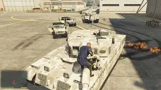 GTA 5 Franklin Five Star Chase Military Base & War With Police Part-6