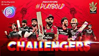 RCB Poster Design in PicsArt App || Easy Cricket Poster Editing ft.