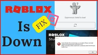 Roblox Down | Chat not Working | Error Some studio files are missing Experiences failed to load FIX
