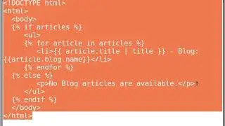 Create HTML template in Django - English