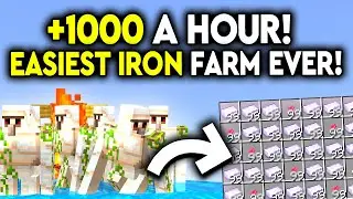 BEST INFINITE IRON FARM in Minecraft Bedrock, MCPE, Consoles 1.21!
