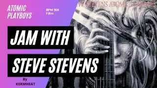 Jam with Steve Stevens "Atomic Playboys" Tempo BPM 168 - F#m - Backing track #jamwith hard rock