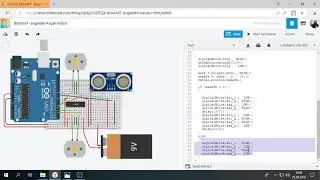 Tinkercad ile Arduino Bölüm 67 : Engelden Kaçan Robot