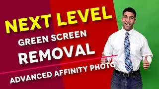 NEXT Level GREEN Screen REMOVAL in Affinity Photo | Chromakey erasing using procedural functions