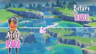 Oceanid Area Changes 1.4 - 2.7 (Liyue/Mondstadt Border Behind Oceanid)
