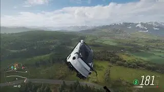 Forza Horizon 4  - 10.3s of airtime off the Great Ridge