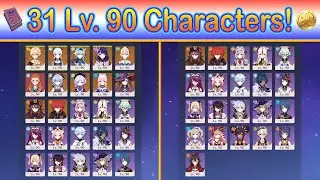 📚 I MAX OUT ALL 31 Of My Characters To LEVEL 90 In Genshin Impact! 💰