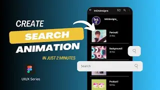 Create interactive Search bar animation Prototype using smart animate in Figma.