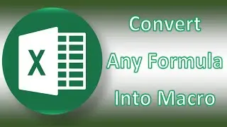Convert Excel Formula into Macro | Formula ka Macro Banain