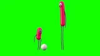 Green screen video background effect cartoon football with VFX effect Caroma key 