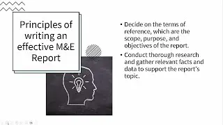 Principles of M&E Reporting