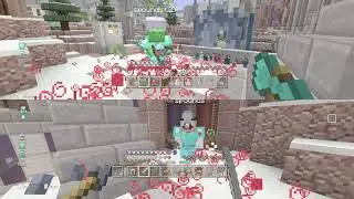 Sibling Battle in Minecraft Battle Mini Game on Dig Map feat my sister