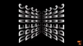 Blend text effect in illustrator