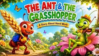 The Ant and the Grasshopper 🐜🦗 | English Moral Story for Kids | Andy & Gammy