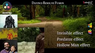 Predator Effect | Invisible man Effect in Davinci resolve with fusion | Hollow Man vfx malayalam