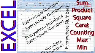 Sum, Product, Square, Carat, Counting, Max and Min in Excel  by Kshedang [Nepali]