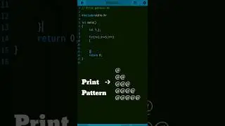 Print Pattern in C Programming |2| 
