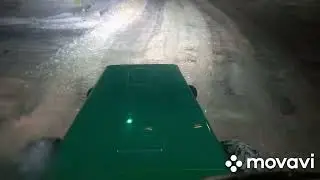 немного чистки снега самодельным трактором мини мтз...