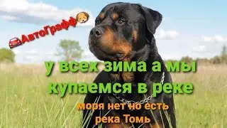 у всех зима а мы купаемся, моря нет но есть река Томь